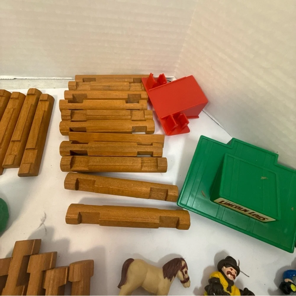 The Original Lincoln Logs Sawmill Express Railroad Trains Childrens BuildingToys